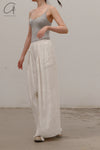 MUTEDANCE Elastic Waist Wide Leg Pants MD22SS25 Off-White PM38